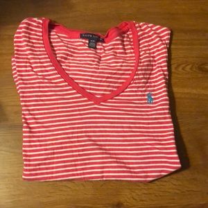 Ralph Lauren Polo Top-Red/Stripes